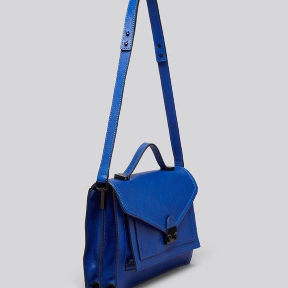 Loeffler Randall Handbags - Loeffler Randall Blue Leather Messenger Bag